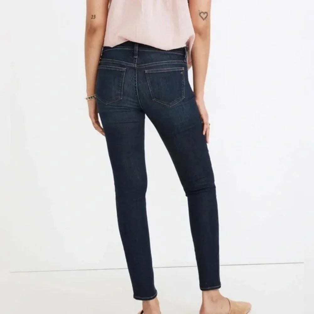 Madewell Maternity Side-Panel Skinny Jeans in Woodland Wash TENCEL Size 27 NWT - Picture 4 of 8